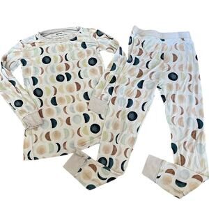 Little Sleepies Luna Neutral Two-Piece Pajama Set, 7/8, Long Sleeve, Bamboo